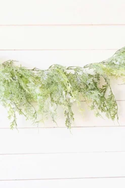 73” Frosted Fern Cone Garland