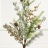 28” Frosted Mixed Pine Glitter Berry Spray