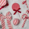 10” Frosty Candy Cane with Bow Ornament