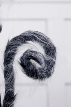 30” Furry Spiral Curly Spray - Black/White