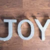 8" Galvanized Metal "Joy" Decor