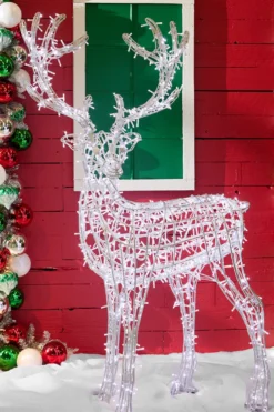 6' Giant Silver Reindeer