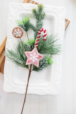 26” Gingerbread Cookie Pine Spray