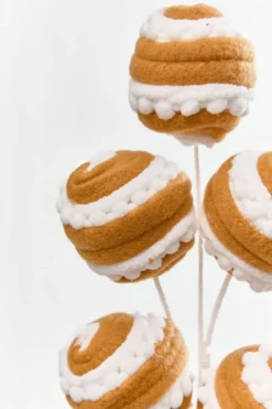 16" Gingerbread Stripe Ball Pick