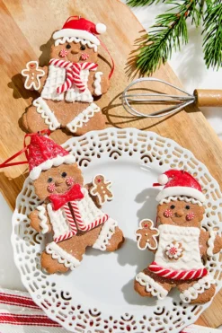 5" Gingerbread with Santa Hat Ornament