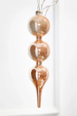 10" Glass Champagne Drop Ornament