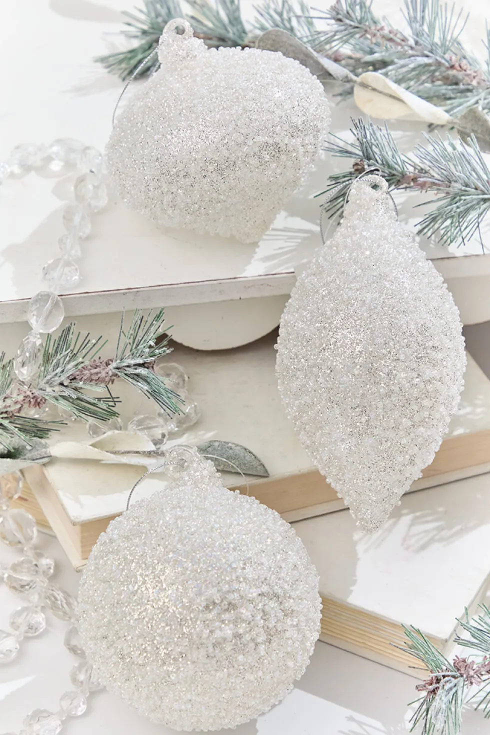 5” Glass Crystal Bead Ornament