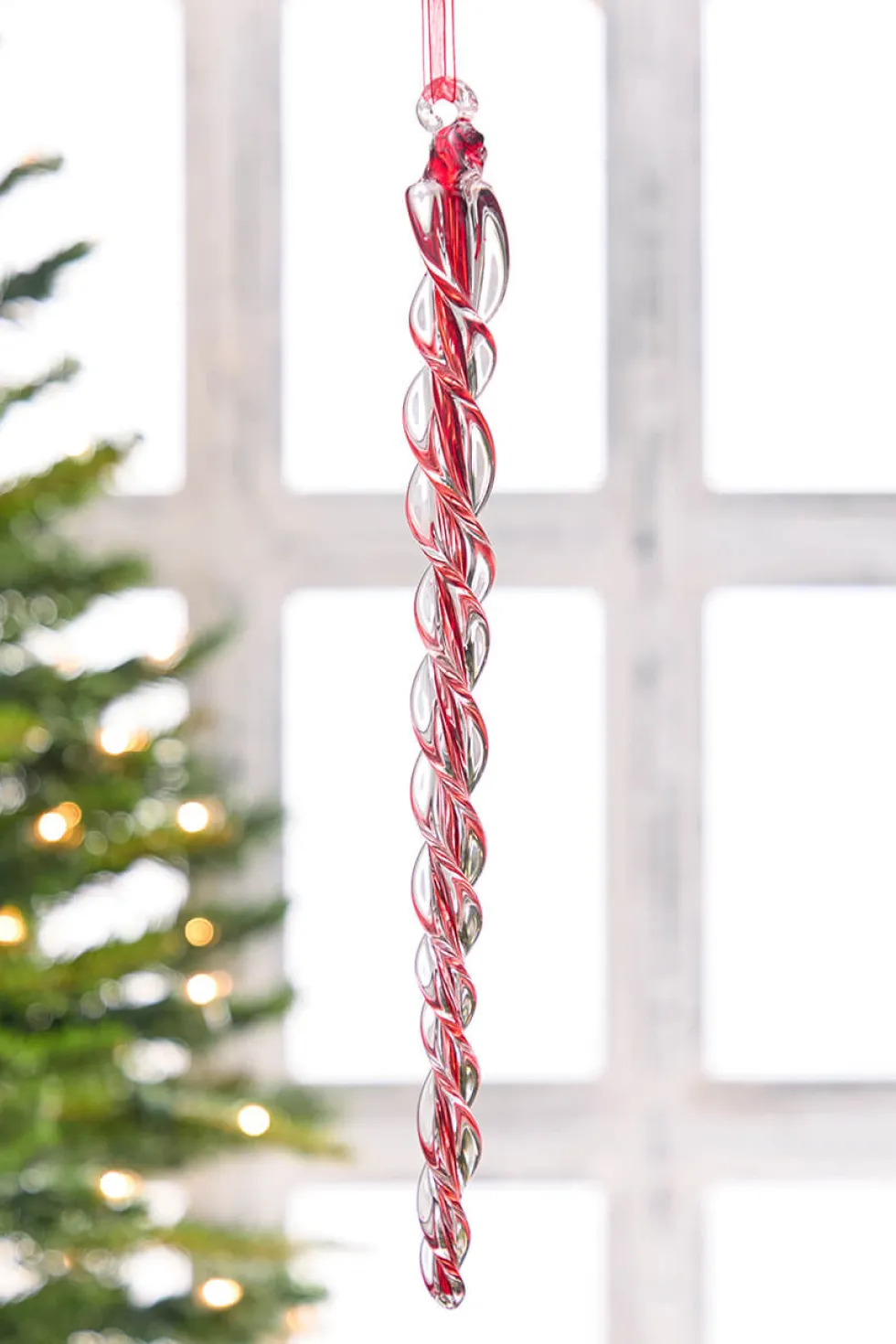 12.5" Glass Icicle Ornament