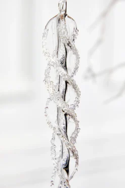 12" Glass Icicle Ornament - Large