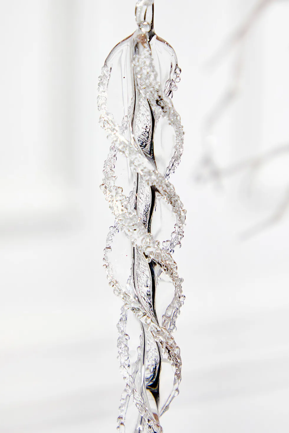12" Glass Icicle Ornament - Large