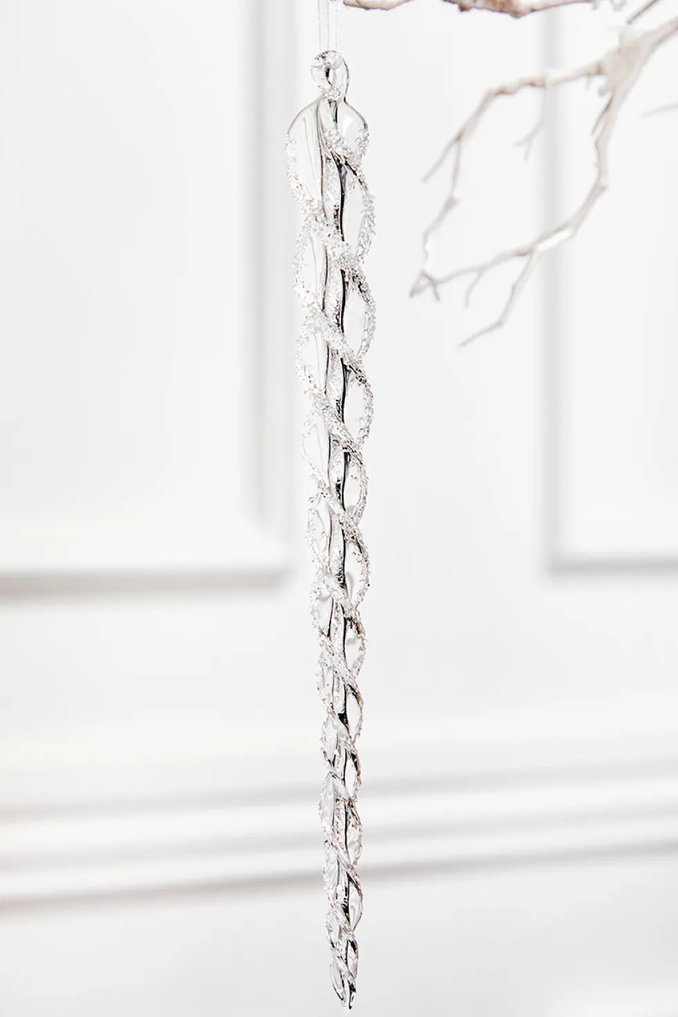 12" Glass Icicle Ornament - Large