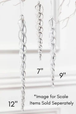 7" Glass Icicle Ornament - Small