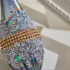 10" Glass Iridescent Jewel Finial Large Ornament