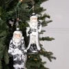 6.5" Glass Santa Ornament