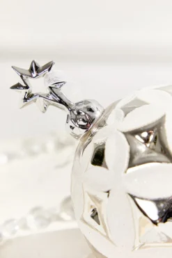 5” Glass Star Faceted Ornament