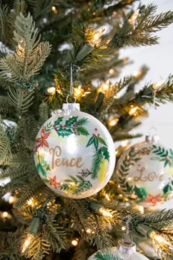 4” Glass Wreath Ornament