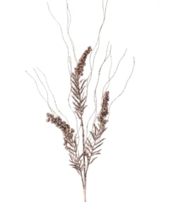 30” Glitter Berry Spike/Twig Spray Champagne