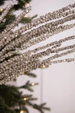 33” Glitter Cluster Berry Spray