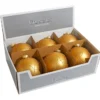 5" Gold Christmas Ball Ornaments - Set of 6