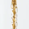6.5" Gold Glass Icicle Ornament
