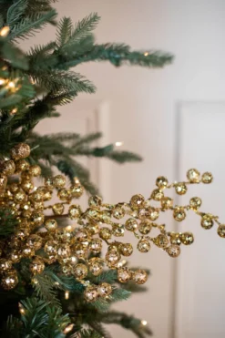 29” Gold Glitter Crabapple Spray