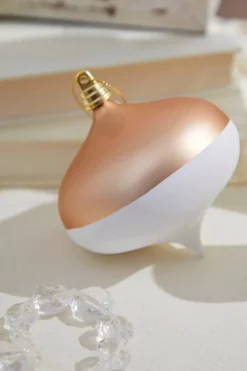 5" Gold White Onion Ornament