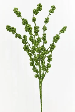 26" Green Glitter Berries Spray