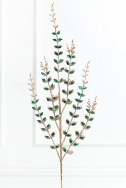 30" Green Jeweled Glitter Spray