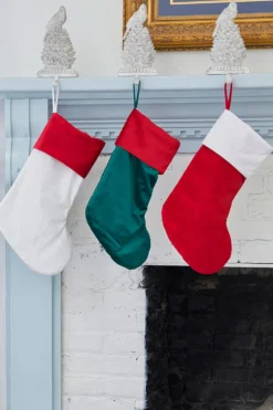 Green Stocking with Red Trim