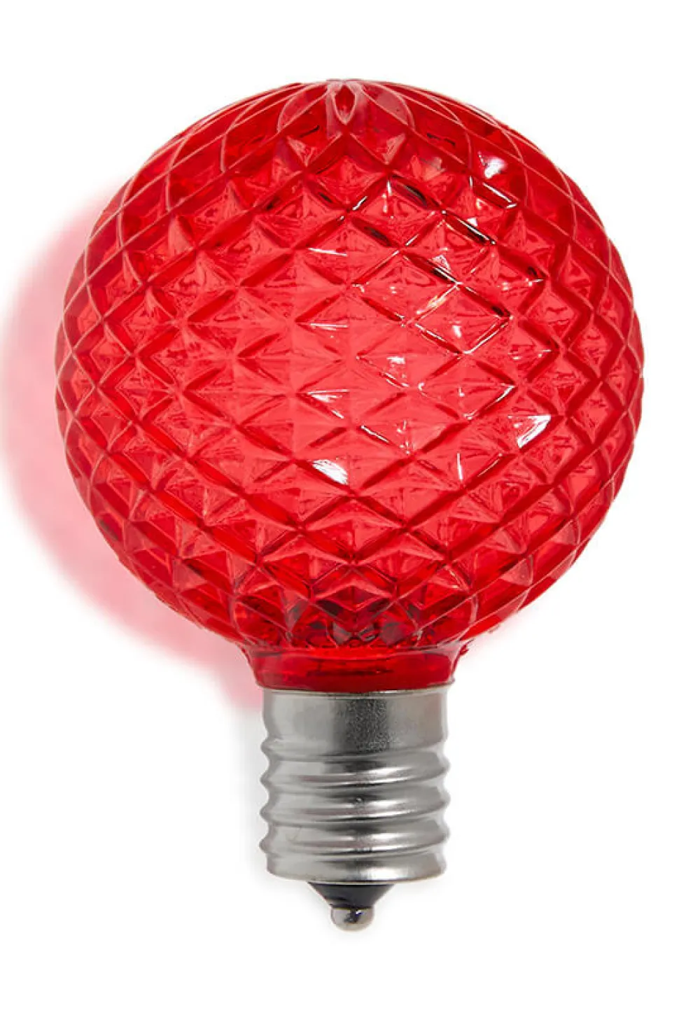 G50 Wonderful LED SMD Bulb (25 bulbs/bag) - Faceted, Red