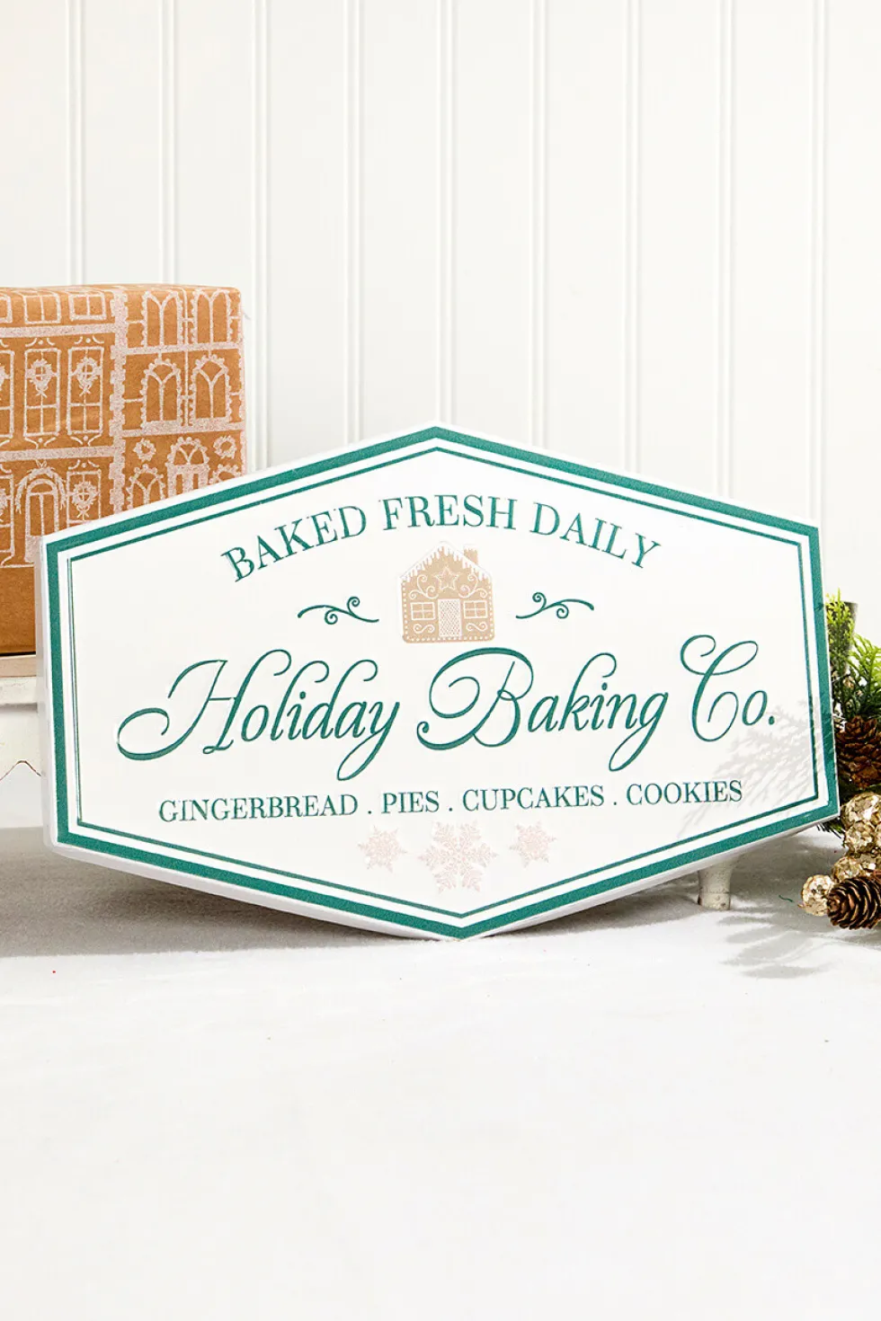 14" Holiday Baking Company Metal Sign
