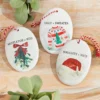 4.5" Holiday Resin Disc Ornament