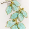 5' Holly Leaves Garland - Blue & Gold