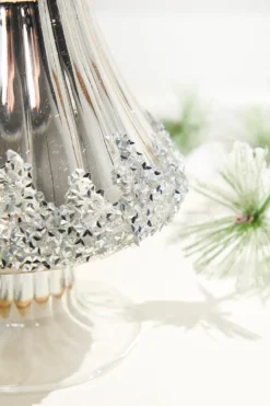 12.5" Icy Silver Christmas Tree
