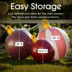 Inflatable Christmas Ornaments - Set of 3