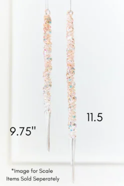 9.75" Iridescent Glass Icicle Ornament