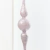 12" - 13" Iridescent Glitter Finial Glass Ornament