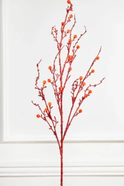 42” Jeweled Bead Branch Spray - Red