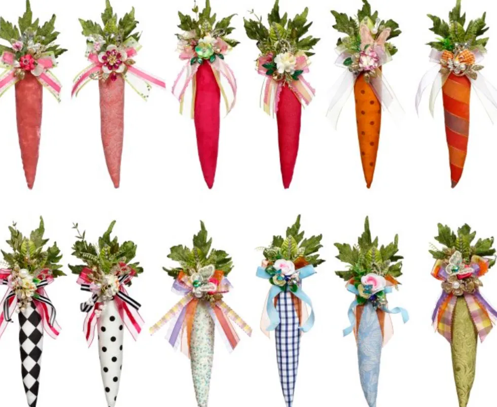 9.5" Jeweled Embellished Carrots, Set of 12 - Mark Roberts