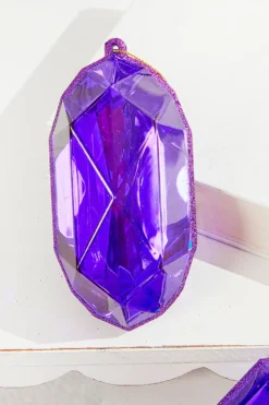 4"-5" Jewel Ornament - Purple