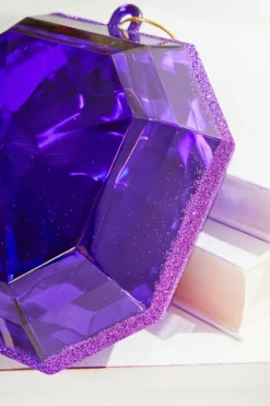 6" Jewel Ornament - Purple