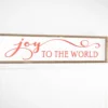 31.8” Joy To The World Embossed Sign with Wood Frame & Glitter Accent Letters
