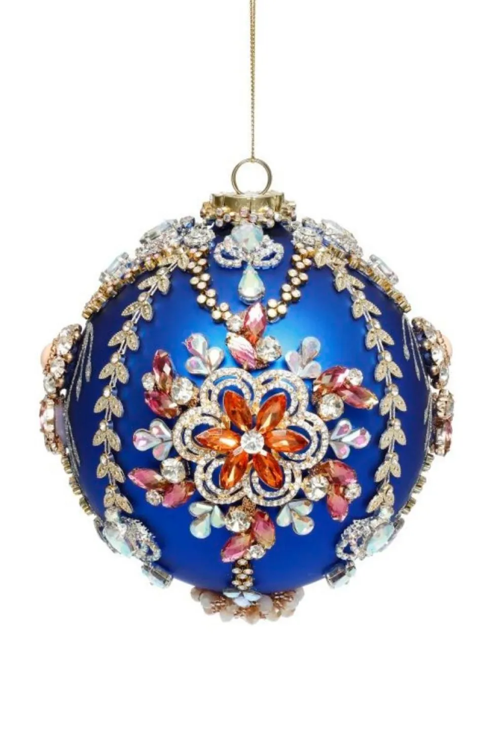 5" King's Jewel Ball Ornament, Blue - Mark Roberts