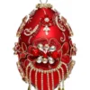 8" King's Jewel Finial Ornament, Red - Mark Roberts