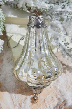7" Lantern Elizabethan Mercury Glass Ornament