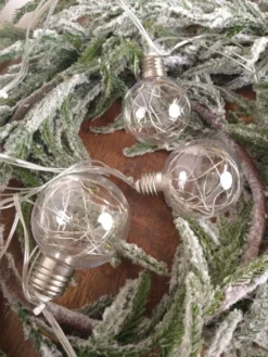 LED String Lights with Clear Balls - 3" Orbs