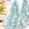 11.5" Light Blue Ceramic LED Tree