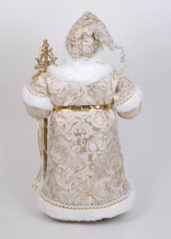 Lighted Gold Couture Santa