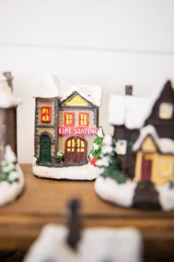 Lighted Holiday House with Battery Powered LEDs