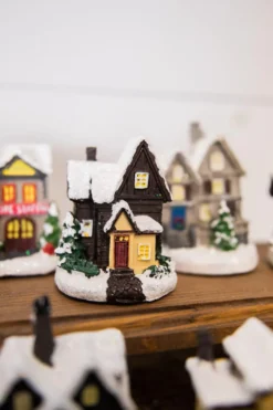 Lighted Holiday House with Battery Powered LEDs